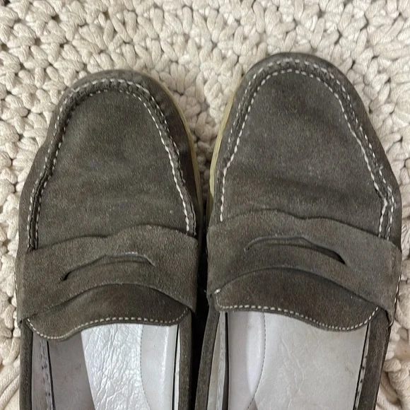 Peter Millar gray suede 9M leather loafers - Picture 8 of 8